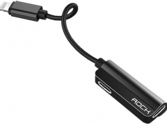 مبدل لایتنینگ به لایتنینگ راک Rock RCB0588 Lightning Audio Cable