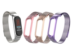 بند فلزی حصیری دستبند سلامتی شیائومی می بند ۵ Xiaomi Mi Band 5 Metal Magnetic Strap