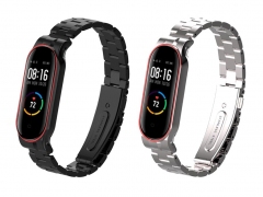 بند فلزی براق اسپرت دستبند سلامتی شیائومی می بند ۵  Xiaomi Mi Band 5 Metalic Sport Metal Strap