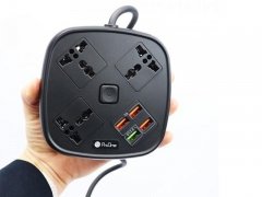 چند راهی و شارژر 3 سوکت و 4 یو اس بی پرووان ProOne SKT02 Power Strip