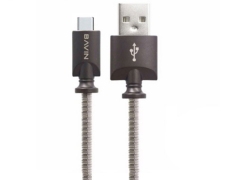 کابل شارژ و انتقال داده فلزی تایپ سی باوین Bavin CB-101 Type-C Cable 1m