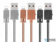 کابل شارژ و انتقال داده فلزی لایتنینگ باوین Bavin CB-111 Lightning Cable 1m