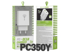 شارژر دیواری سریع و کابل تایپ سی باوین Bavin PC350Y Type-C Charger