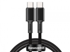 کابل شارژ و انتقال داده  فست شارژ تایپ سی به تایپ سی بیسوس Baseus High Density Braided Type-C to Type-C Cable Fast Charging 100W 2m