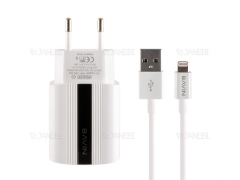 شارژر دیواری سریع و کابل لایتنینگ باوین Bavin PC315Y Lightning Charger