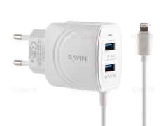 شارژر دیواری و کابل لایتنینگ باوین Bavin PC521Y Lightning Charger