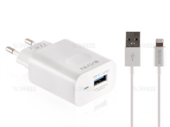 شارژر دیواری و کابل لایتنینگ باوین Bavin PC318Y Lightning Charger