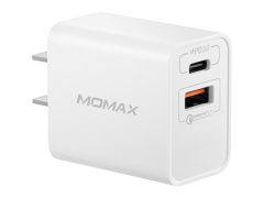 شارژر دیواری سریع دو پورت مومکس Momax UM13CN OnePlug PD QC3.0 Charger 20W