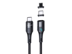 کابل آهنربایی تایپ سی به لایتنینگ+تایپ سی سریع یوسامز Usams US-SJ495 U66 Type-C to Lightning+Type-C Cable 1.2m