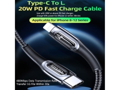 کابل شارژ سریع تایپ سی به لایتنینگ یوسامز Usams SJ496 Type-C To Lightning PD 20W Cable 1.2m