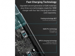 شارژر دیواری سریع چهار پورت و کابل تایپ سی بیسوس Baseus GaN2 Pro Quick Charger 2U+2C 100W