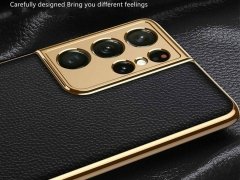 قاب محافظ طرح چرم سامسونگ GKK Mysterious Leather Case Samsung S21 Ultra