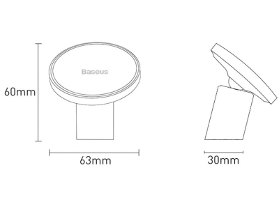 پایه نگهدارنده آهنربایی گوشی داخل خودرو بیسوس Baseus Magnetic Car Mount For Dashboard and Air Outlet