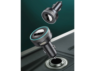 شارژر فندکی فست شارژ ماشین و گیرنده بلوتوثی بیسوس CCLH-01
