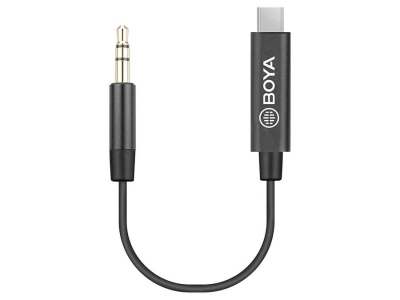 مبدل میکرفون بویا BOYA by-K2 3.5mm TRS Male to Type-C Male Audio Adapter Cable
