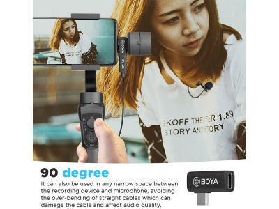 مبدل میکروفون بویا BOYA by-K5 Type-C Male to Type-C Female Adapter