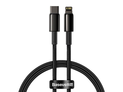 کابل شارژ سریع تایپ سی به لایتنینگ بیسوس Baseus Tungsten Gold Type-C to iP 1m 20W