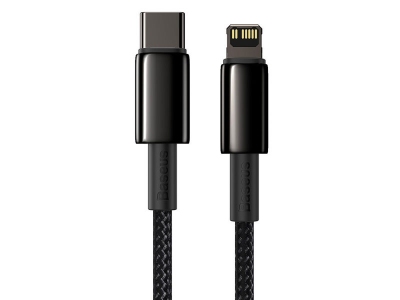 کابل شارژ سریع تایپ سی به لایتنینگ بیسوس Baseus Tungsten Gold Type-C to iP 1m 20W