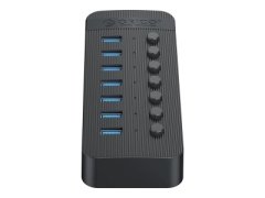 هاب یو اس بی 7 پورت همراه آداپتور اوریکو Orico CT2U3-7AB Multi-Port Hub With Individual Switches