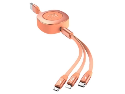 کابل شارژ سه سر راک Rock G3 3in1 Charge & Sync Cable 120cm