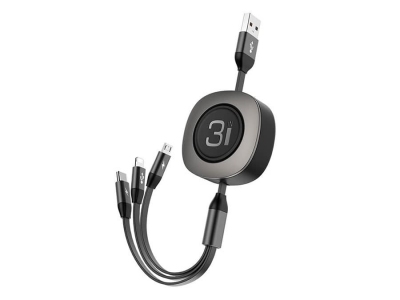 کابل شارژ سه سر راک Rock G3 3in1 Charge & Sync Cable 120cm