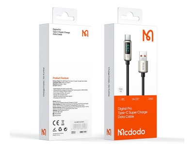 کابل هوشمند تایپ سی مک دودو Mcdodo Digital Pro Type C Super Charge CA-8690
