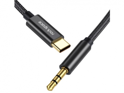 کابل صدا تایپ سی به 3.5 میلیمتری راک Rock CA10 Type-C to 3.5mm AUX Audio Cable