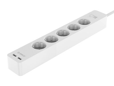 چند راهی 5 سوکت و 2 یو اس بی اوریکو ORICO GPC-5A2U-EU 5 AC Power Strip with 2 USB Charging Port