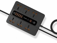 چندراهی 6 سوکت 5 یو اس بی و 1 تایپ سی برق پرودو مدل PD-FWCH003