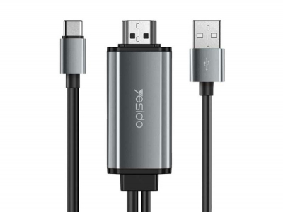 کابل تایپ سی به اچ دی ام آی یسیدو Yesido HM02 Type-C To Hdmi Adapter 1.8m