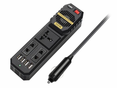 اینورتر و شارژر داخل خودرو 200 وات گرین Green Stark Plus Power Inverter 200W