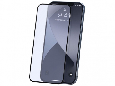 محافظ صفحه نمایش ضد اشعه منحنی آیفون بیسوس 2 تایی Baseus Curved-Screen Glass iPhone 12 Pro Max