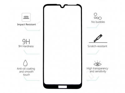 گلس و محافظ تمام صفحه Mletubl Full Glass For Huawei Y6 Pro 2019