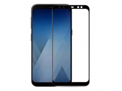 گلس و محافظ تمام صفحه Mletubl Full Glass For Samsung A8 Plus 2018