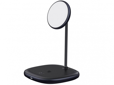 پایه نگهدارنده مگنتی و شارژر وایرلس بیسوس Baseus Swan 2-in-1 Wireless Magnetic Charger 20W WXSW