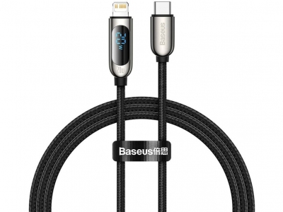 کابل شارژ لایتنینگ به تایپ سی 20 وات بیسوس Baseus Display Fast Charging Data Cable 1m CATLSK-01