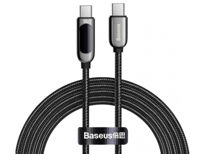 کابل شارژ تایپ سی به تایپ سی 100 وات بیسوس Baseus Display Fast Charging Data Cable 2m CATSK-C01