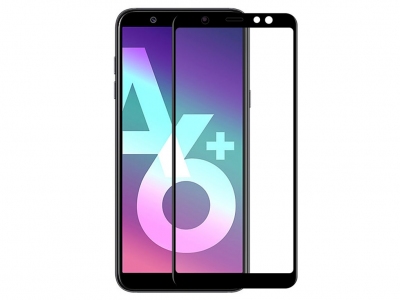 گلس و محافظ تمام صفحه Mletubl Full Glass For Samsung A6 Plus 2018