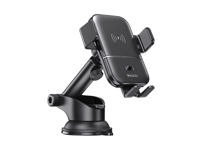پایه نگهدارنده و شارژر وایرلس یسیدو Yesido C121 Car 15W Fast Qi 2 In 1 Wireless Charger Holder