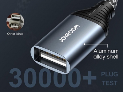 کابل افزایش طول یو اس بی جویروم Joyroom USB2.0 extension cable 2m gray S-2030N13