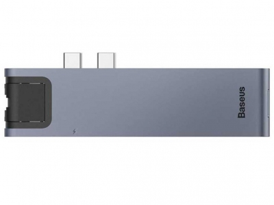 هاب 7 پورت تایپ سی بیسوس Baseus Thunderbolt 7 in 1 HUB 100W CAHUB-L0G