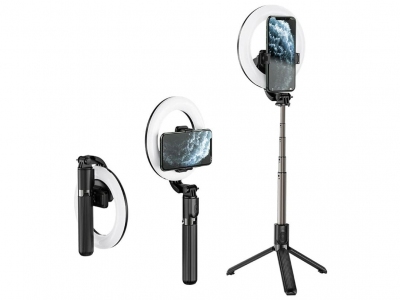 رینگ‌لایت سه‌پایه‌دار موبایل هوکو Hoco Fill Light Live Broadcast Holder LV03