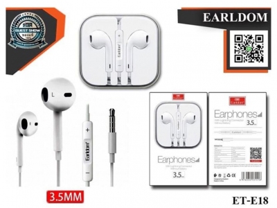 هدفون با جک 3.5 میلیمتری ارلدام  Earldom Hands Free earphone ET-E18