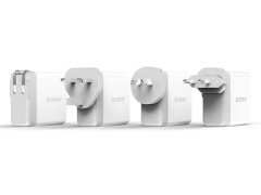 شارژر دیواری 4 پورت اوریکو ORICO 34W 4 Port Smart Wall Charger with UK, AU, EU add on AC Plug DSP-4U