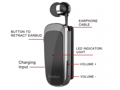 هندزفری بلوتوث تک‌گوش ارلدام Earldom Single Ear Wireless Earphone ET-BH104