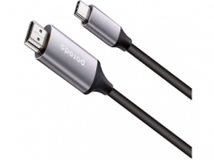 کابل تایپ‌سی به اچ دی ام آی 2 متری پورودو Porodo Type-C to 4K HDMI Cable PD-4KCHD2-GY