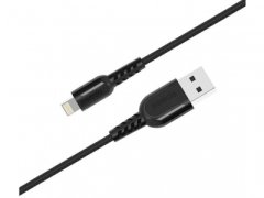 کابل شارژ سریع لایتنینگ پورودو Porodo Metal Braided Lightning Cable PD-LMETRP12-BK