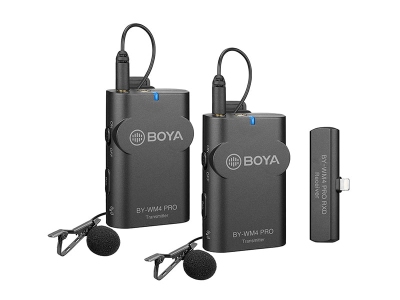 میکروفون دو نفره دیجیتال بی سیم بویا BOYA BY-WM4 PRO-K4 Wireless Omni Lavalier Microphone for iOS Devices