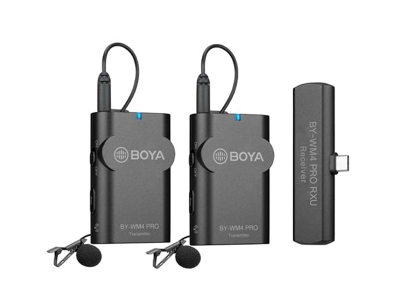 میکروفون دو نفره دیجیتال بی سیم بویا BOYA BY-WM4 PRO-K6  Wireless Omni Lavalier Microphone for USB-C Devices