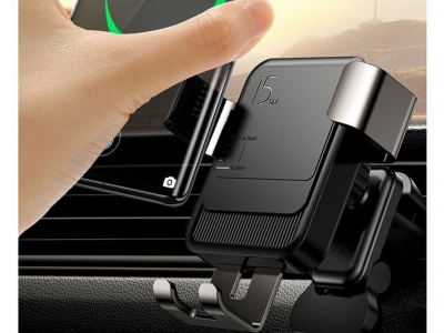 شارژر وایرلس و پایه نگهدارنده مغناطیسی جویروم Joyroom Wireless charging gravity car holder(air vent) 15W JR-ZS220
